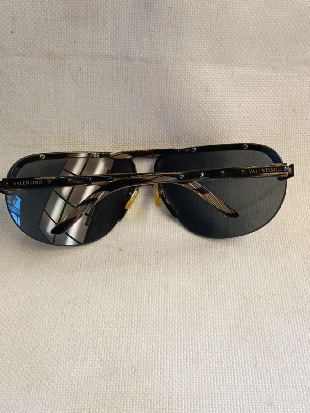 Valentino Women's Sunglasses Black/Gray Frame, Dark Smoke Lenses
